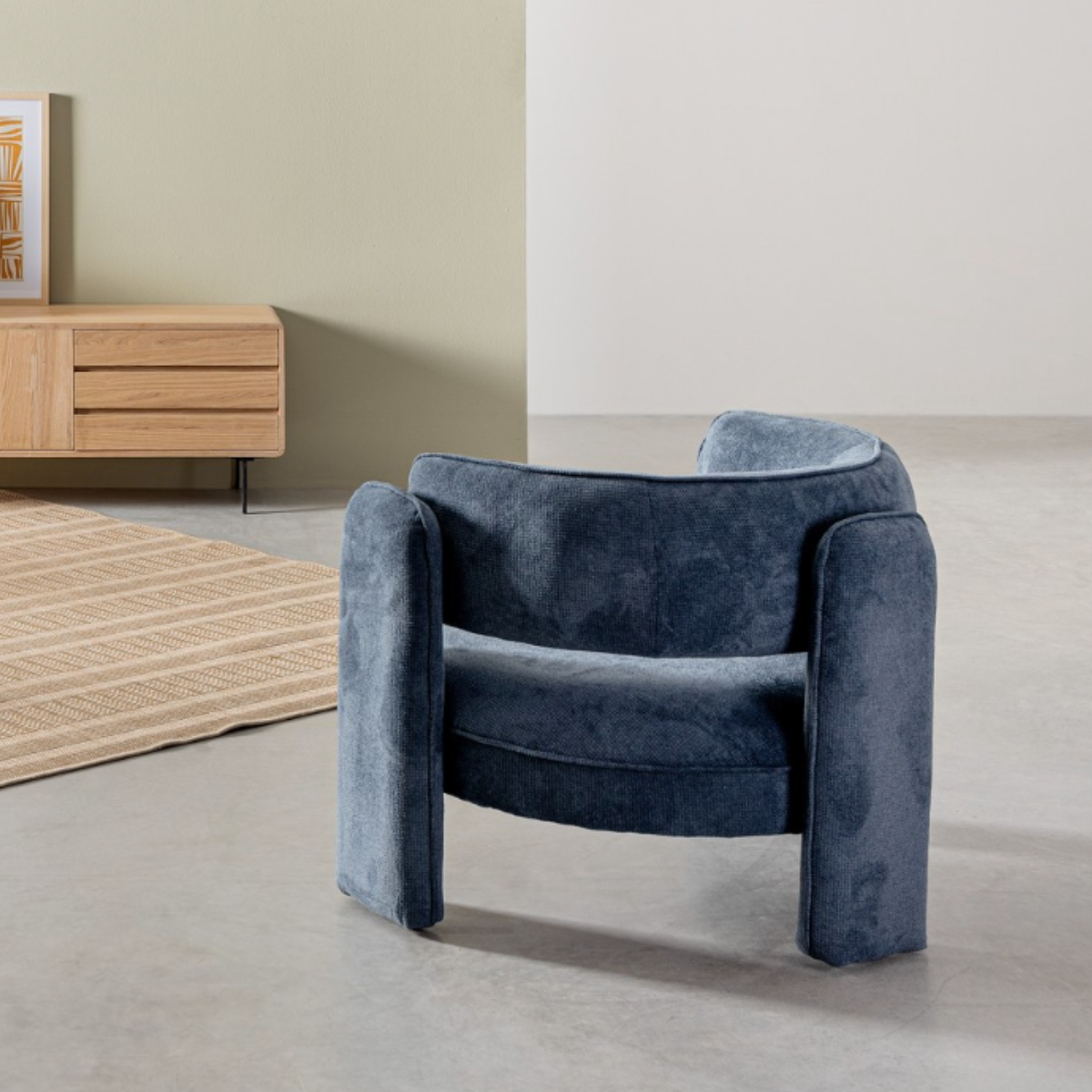 BT AMARA Blue design Upholstered indoor armchair
